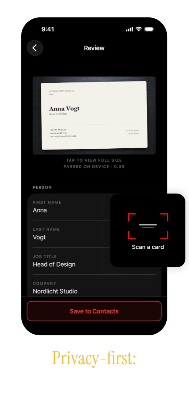 Private. Offline. On-Device.